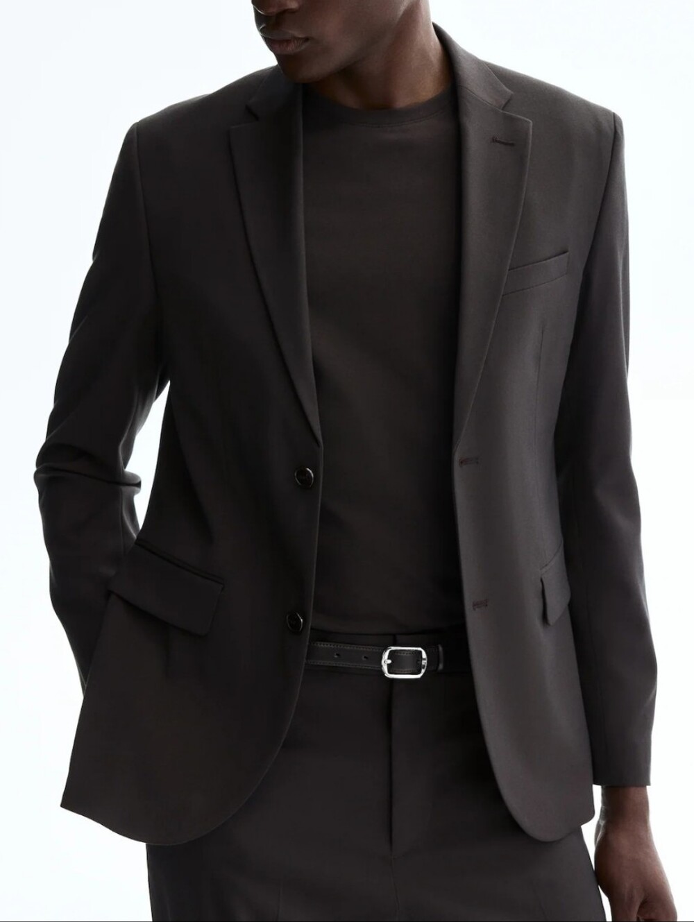 H&M Black Men’s Two-Button Slim Fit Blazer